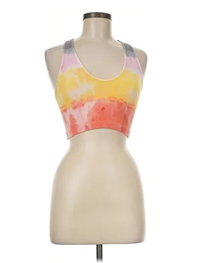 Pre-owned Fp Movement Tank Top Yellow Halter Neckline Tops