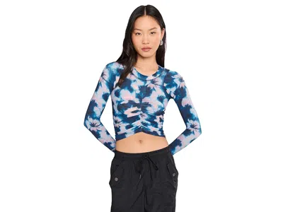 Fp Movement Tempo Ruched Layer Printed In Blue
