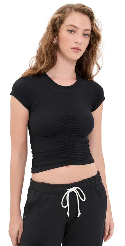 Fp Movement Tempo Ruched Short Sleeve Tee Black