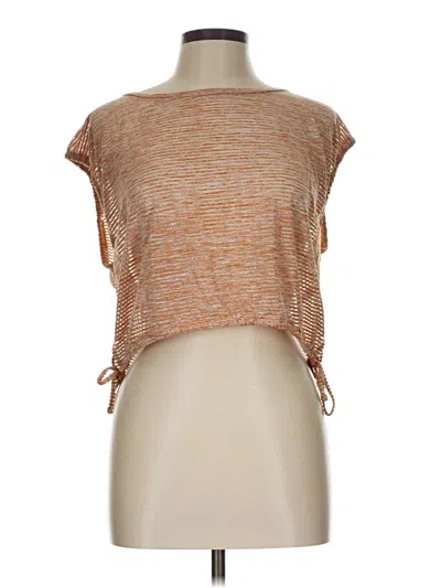 Pre-owned Fp Movement Tube Top Brown Strapless Neckline Tops