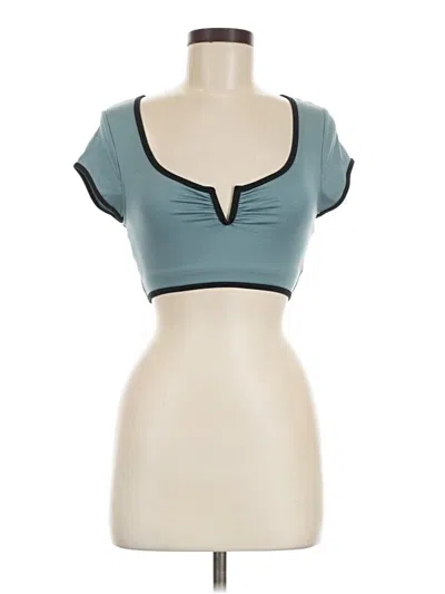 Pre-owned Fp Movement Tube Top Teal V-neck Tops