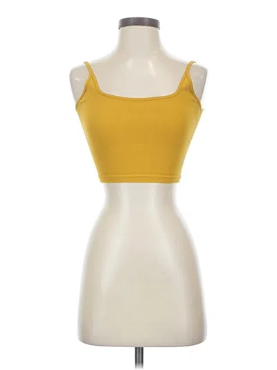 Pre-owned Fp Movement Tube Top Yellow Strapless Neckline Tops