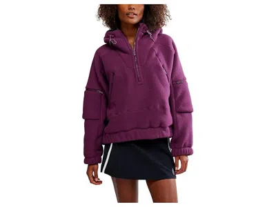 Fp Movement Wild And Free Fleece Pull In Burgundy