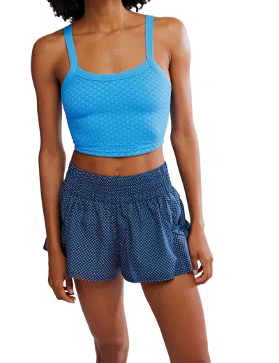 Fp Movement Women's Get Your Flirt On Printed Shorts In Blue