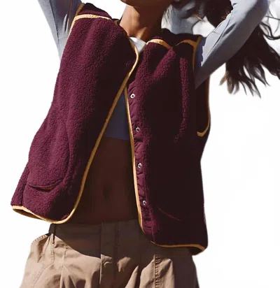 Fp Movement Women's Keep It Cozy Fleece Vest In Black Cherry In Red