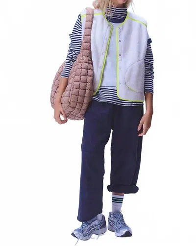 Fp Movement Women's Keep It Cozy Fleece Vest In Ivory In Blue