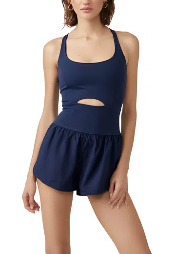 Fp Movement Women's Righteous Runsie In Blue