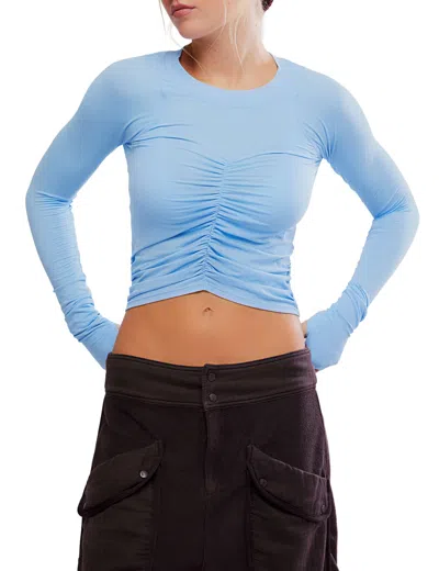 Fp Movement Women's Tempo Ruched Long Sleeve In Blue