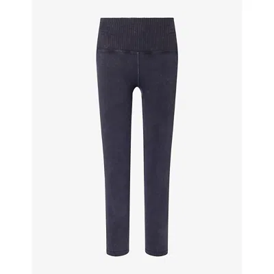 Fp Movement Womens Good Karma High-rise Leggings Washed Black Xs In Blue