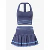 Fp Movement Womens Navy Combo Free People X  Advantage Top And Skort Jersey Set In Blue