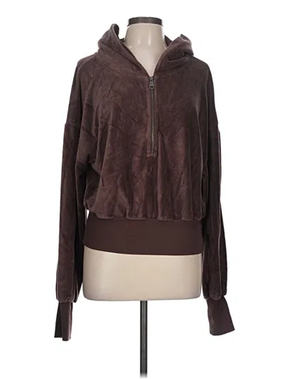 Pre-owned Fp Movement Zip Up Hoodie In Brown
