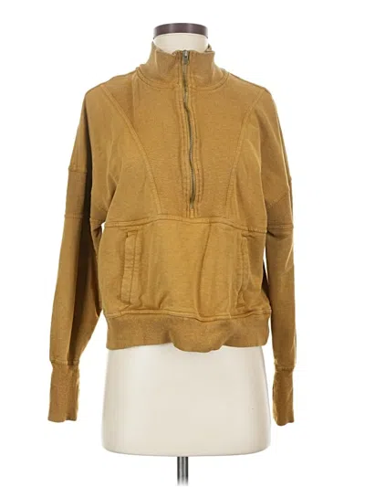 Pre-owned Fp Movement Zip Up Hoodie In Gold