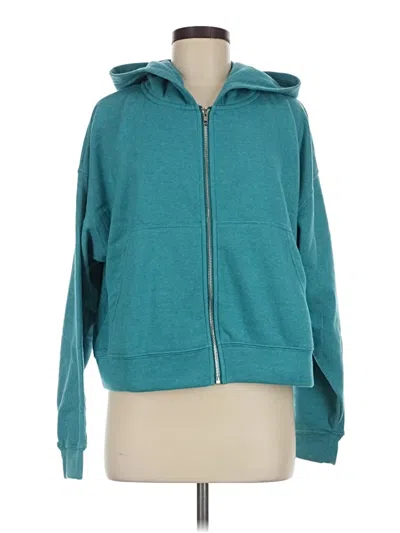 Pre-owned Fp Movement Zip Up Hoodie In Teal