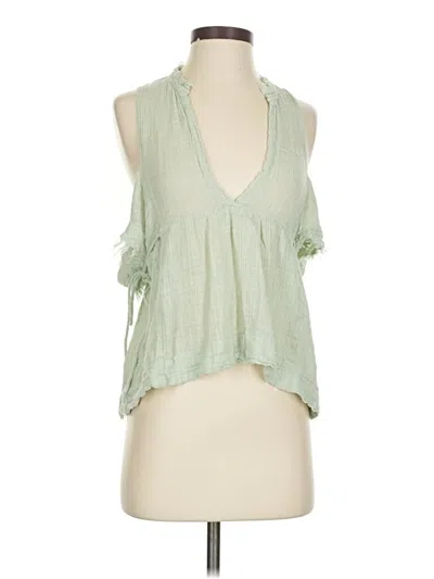 Pre-owned Fp One Sleeveless Blouse In Green