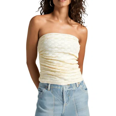 Fp One Womens Ruched Knit Strapless Top In Multi