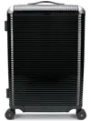 Fpm - Fabbrica Pelletterie Milano Textured Luggage Trolley In Black
