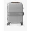 Fpm - Fabbrica Pelletterie Milano Bank Spinner Aluminium Suitcase 55cm In Glacier Grey