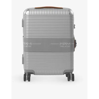 Fpm - Fabbrica Pelletterie Milano Bank Spinner Aluminium Suitcase 55cm In Glacier Grey