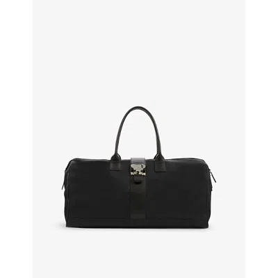 Fpm - Fabbrica Pelletterie Milano Butterfly Woven Duffle Suitcase In Ebony