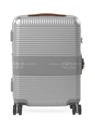 Fpm Men's Bank Zip Deluxe 55 Suitcase In Metallic