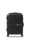 Fpm Milano Bank Zip Deluxe Checked Suitcase In Black