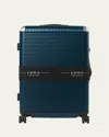 Fpm Milano Bank Zip 22" Deluxe Spinner Luggage In Navy Blue