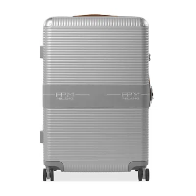 Fpm Milano Bank Zip Deluxe Extra Large Checked Suitcase In Glacier Grey