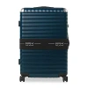 Fpm Milano Bank Zip Deluxe Extra Large Checked Suitcase In Blue