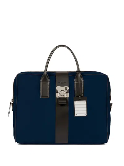 Fpm Milano Buckle Fastening Briefcase In Blue