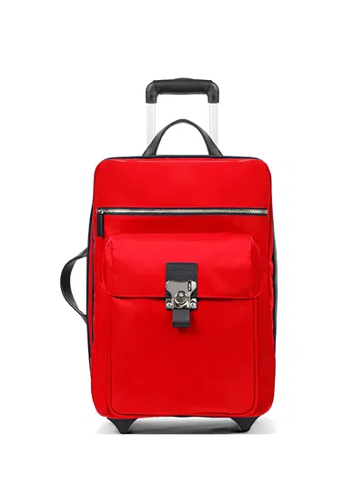 Fpm Milano Butterfly Duffle On Wheels Luggage In Red
