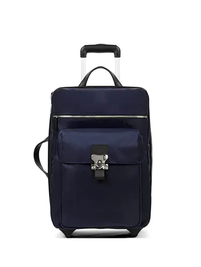 Fpm Milano Butterfly Wheeled Luggage Bag In Blue