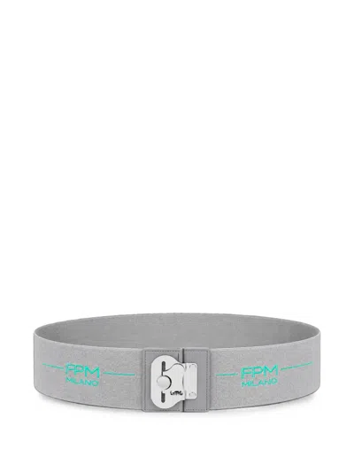 Fpm Milano Butterfly-lock Elasticated Belt In Gray