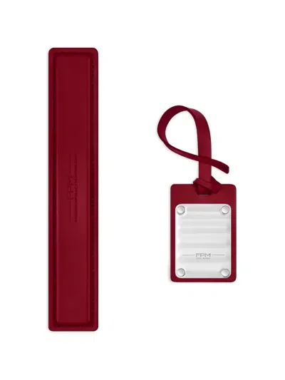 Fpm Milano Leather Luggage Handle In Red