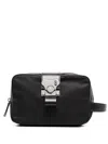 Fpm Milano Leather-trim Wash Bag In Black