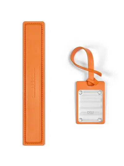 Fpm Milano Logo-detail Address Tag In Orange