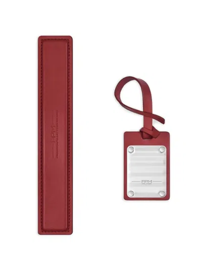Fpm Milano Metal Detail Address Tag In Red