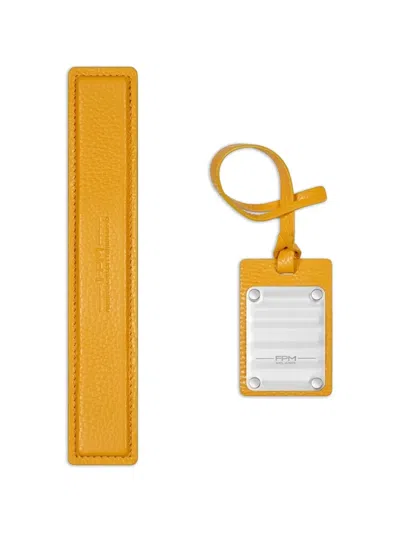 Fpm Milano Stitched Leather Handle In Yellow