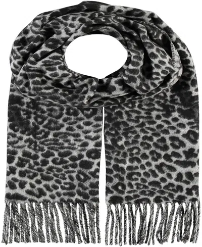Fraas Animal Cash Mink Scarf In Gray