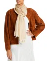 Fraas Aqua Solid Metallic Scarf - Exclusive In Tan