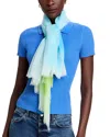 Fraas Berry Vine Scarf In Aqua Marine