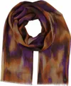 Fraas Blurred Flowers Print Scarf In Berry