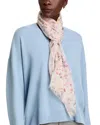 Fraas Botanical Floral Scarf In Pale Peach