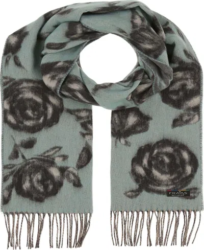 Fraas Floral Polyester Scarf In Misty Blue