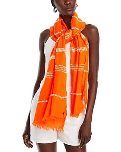 Fraas Slub Stripe Wrap In Cyber Orange