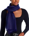 Fraas Aqua Solid Metallic Scarf - Exclusive In Navy