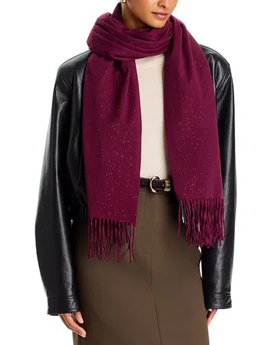 Fraas V  Solid Sparkle Scarf - Exclusive In Burgundy