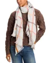 Fraas Windowpane Scarf In Morning Gray