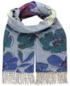 Fraas Women's Big Floral Cashmink Scarf In Dark Petro