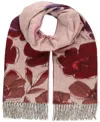 Fraas Women's Big Floral Cashmink Scarf In Red