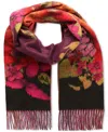 Fraas Women's Floral Fringe-trim Scarf In Orange